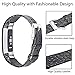 Fitbit Alta HR and Alta Bands, Henoda Classic Genuine Leather Replacement Wristband for Fitbit Alta Fitness Strap Smartwatch (Stone Black)