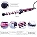 Curling Iron Wand, Tourmaline Ceramic Bead Bubble Hair Curling Iron Wand with LCD Temperature Display,1 inch, with heat resistant glove and 2 Hair Clipsthumb 3