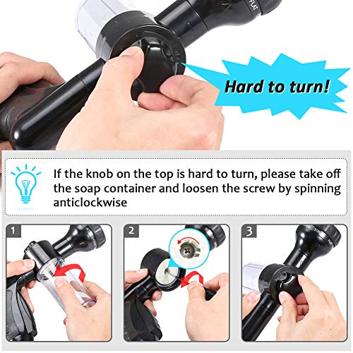 VOLADOR Foam Sprayer, Garden Hose Spray Nozzle Car Wash Foam Gun with 100cc Bottle, Snow Foam Lance with Washing Mitt, 8 Spray Patterns Foam Blaster for Car Washing, Plants Watering and Pets Showering