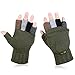Vbiger Winter Warm Wool Mittens Gloves (Army Green)