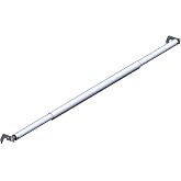 Hecis Double Layer Adjustable Crossbar and Hangers for Pipe and Drape Kit, 8-10ft Width Silvery Aluminum Backdrop Stand