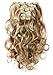 SWACC Women 20 Inches Curly Full Head 7 Separate Pieces Heat Resistance Synthetic Hair Clip in Hair Extensions (Strawberry Blonde/Bleach Blonde Highlights-27H613)