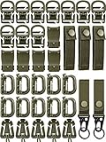 35 Pieces Tactical Gear Clip Strap for Molle Backpack Webbing Attachments D Ring Dominators Tactical Vest Belt (Style D)