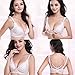 TANZKY® Women's Comfort Nursing Underwear Front Button Wirefree Bra (L, Pink Apple Pattern)