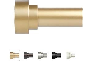 HEI! DEAR Gold Curtain Rods 72 to 144 Inch(6-12FT),1 Inch Long Curtain Rod,Adjustable Heavy Duty Curtain Rods,Modern Decorative Drapery Rods,Telescoping Window Single Curtains Rods 36-150",Brass Gold