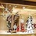 BooDecal Christmas Decorations Hanging Balls Shinning Stars Snowflakes and White Christmas Tree for Home Shop Window Coverings Decor Wall Decals Stickers Holiday Celebration Presents