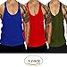 InleaderStyle Men Gym Bodybuilding Blank Stringer Cotton Tank Top Vest(1/3 Pack)