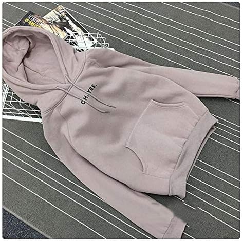 Letter Harajuku Casual Coat Two Layers Hat New Winter Fleece Pink Pullover