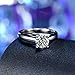 CARSINEL 1 Carat Round Brilliant CZ Sterling Silver 925 Wedding Engagement Ring Sizes 4 to 9