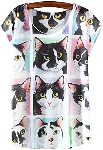 KaiTingu Women's Short Sleeve Casual Graphic Print Vintage T Shirts Tops