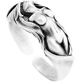 Vintage Naked Body of The Lady Ring For Women Men Personalized Unique Wrap Band Rings Open Adjustable Knuckle Middle Tail Thumb Finger Band Jewelry