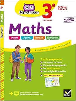 Amazonfr Maths 3e Spécial Brevet Cahier Dentraînement