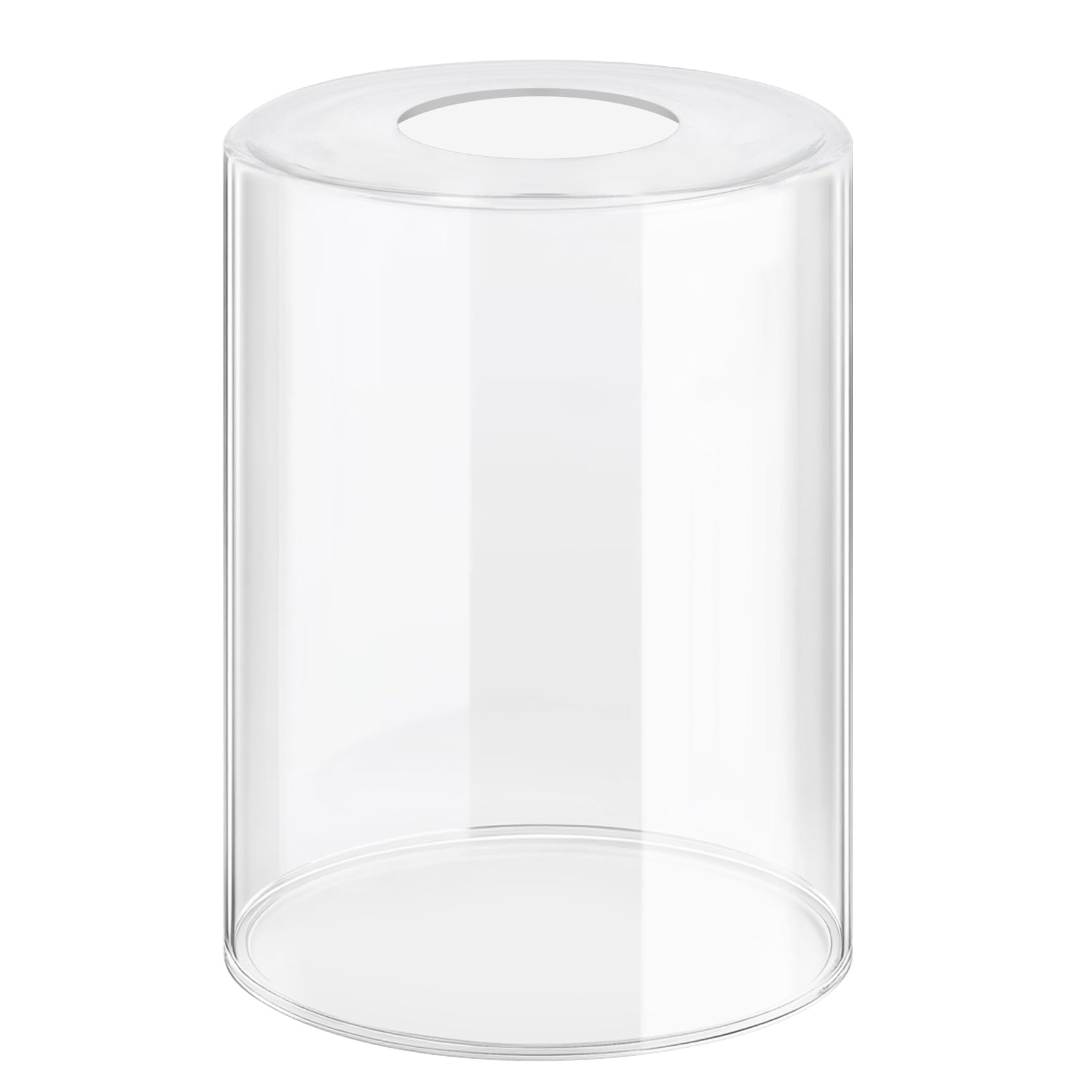 Photo 1 of 1PCS Round Glass Lamp Shade, L3.9" x H5.91" Clear Glass Lamp Shade Cover for Vanity Light Fixtures Floor Lamp Chandelier Pendant Light