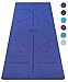 Ewedoos Eco Friendly Yoga Mat with Alignment Lines, TPE Yoga Mat Non Slip Textured Surfaces ¼-Inch Thick High Density Padding to Avoid Sore Knees, Perfect for Yoga, Pilates and Fitness (Dark Blue)thumb 1