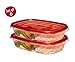 Rubbermaid Take Alongs Food Storage Container, Divided Dishes Bento Box Meal Plan, Rectangular Clear Base - 30 oz (Set of 6)