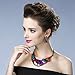 Hamer Women's Multi-color Crystal Choker Statement Necklace and Earrings Sets Pendant Jewelry