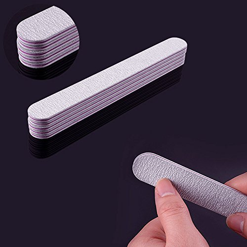 BTYMS 25Pcs Nail Files 100/180 Grit Double Sided Emery Board Nail Buffering Files for Acrylic and Natural Nails