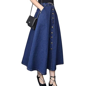 amazon jeans skirt long