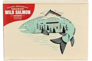 SeaBear - Traditional Wood Keepsake Gift Box - Wild Alaskan Smoked Sockeye Salmon - 6 oz