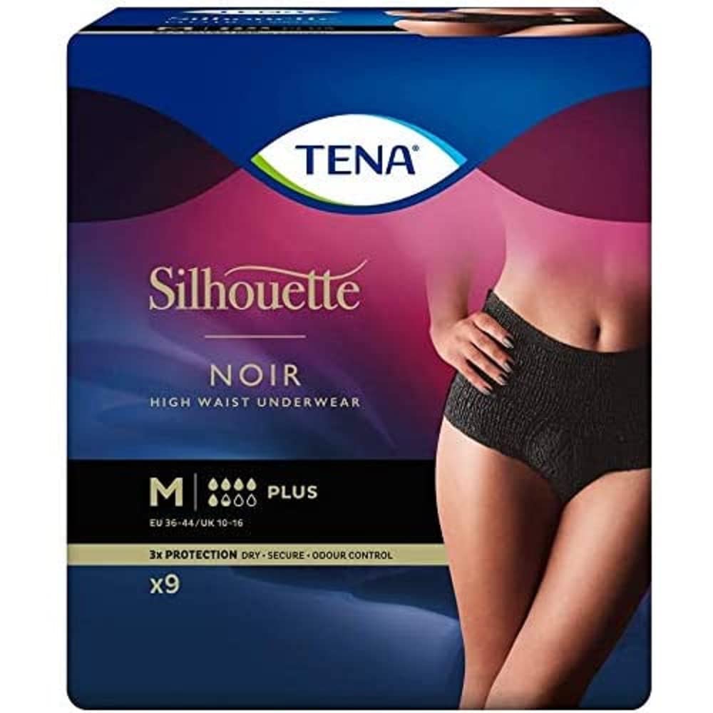 Tena Noir High Waist Underwear, Medium, 18 (2x9) — image 1