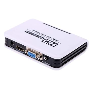 YAOkxin HDMI HD Video Converter HDMI zu VGA mit Audiokonverter VGA zu HDMI für Xbox PS3 TV STB VHS VCR Kamera Blue-Ray DVD