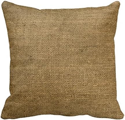 Amazon Com Burlap Country Rustic Fabric Throw Couch Pillow Case