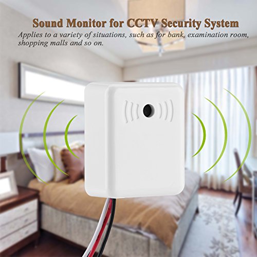 Hakeeta Mini HiFi High Sensitive Preamp Microphone Audio Pickup Device Sound Voice Pickup kit fir CCTV Camera/Security Camera System