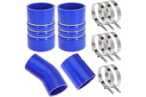 KICOFYEE Turbo Intercooler Boots Clamps Kit 6.0 Turbo Intercooler Pipe Boot Kit For Ford F250 F350 6.0L Powerstroke Diesel 2003-2007 with T Bolt Clamp