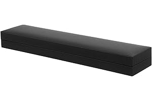 BESPORTBLE Black Pu Leather Jewelry Box for Necklaces and Bracelets, Long Chain Organizer Case with Lid,