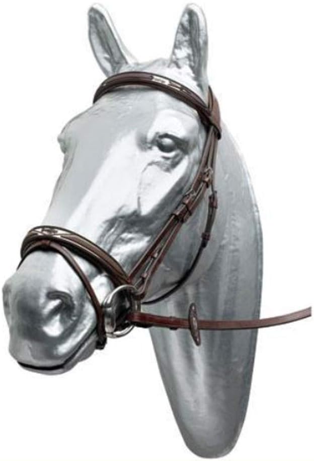 WHFEC Horse Bridle cowhide material durable With Padded Non-slip Nose band Adjustable size