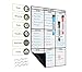 11.5'' x ''17 Magnetic Dry Erase Weekly Calendar Planner for Fridge with Stain Resistant Technology by Plan Smart - Bonus: 3 Quality Dry Erase Markers with Eraser Included