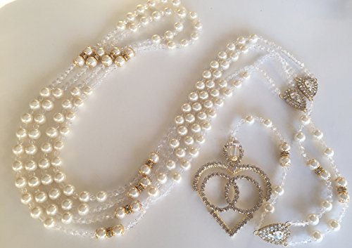 Non-catholic Wedding Lasso Ivory Color Swarovski Pearls Gold Plated/Lazo De Boda No Catolico