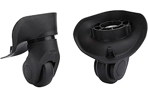 XUXHOU Luggage Wheels Replacement, Rubber Caster Set with Total Locking Brake, for Suitcases and Small Furniture, 2PCS