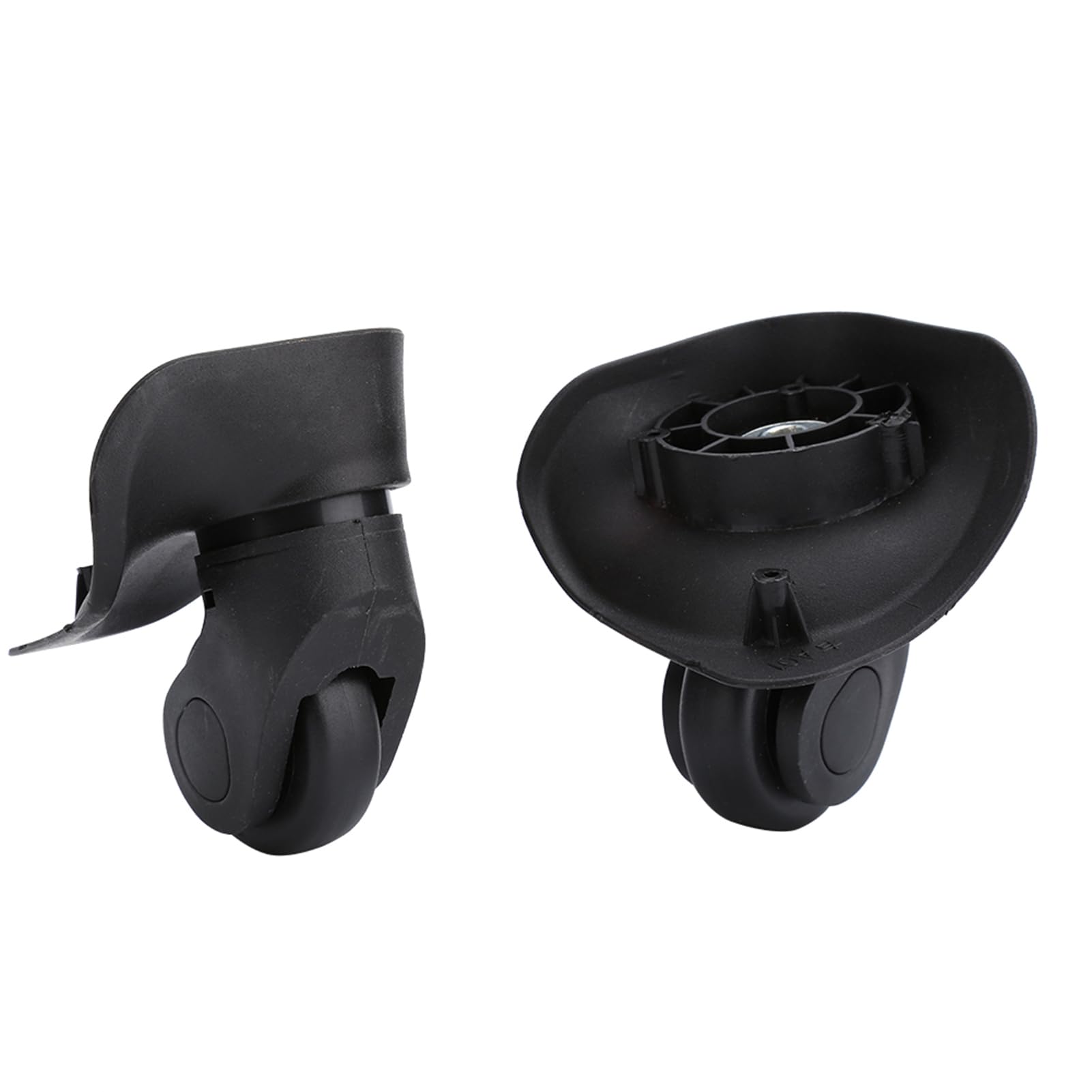 Yosoo Health Gear Luggage Wheel, Universal Suitcase Spare Wheels, 1 Pair Black PVC Suitcase Replacement Wheels Silent Wear Pulley for Luggage Suitcase Trolley (W041-2 L)