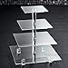 Hayley Cherie 4-Tier Square Cupcake Stand - Acrylic Tiered Cake Stand - Dessert or Cupcake Tower