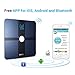 Lumsing Bluetooth Smart Body Fat Scale Body Composition Monitor with Free App for iOS, Android Devices, 180kg/400lb (Blue)