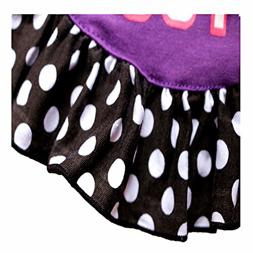 WEUIE Big Puppy Clothes Summer Cute Pet Puppy Small Dog Cat Pet Dress Apparel Clothes Fly Sleeve Dress (M, Purple)