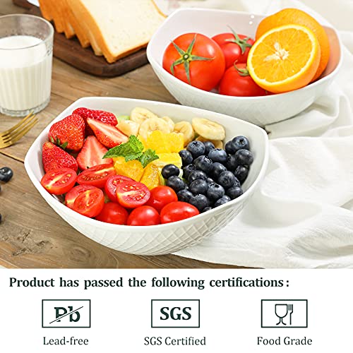 Yedio Salad Bowls Set, 30 Ounces Porcelain Serving Bowls for Kitchen