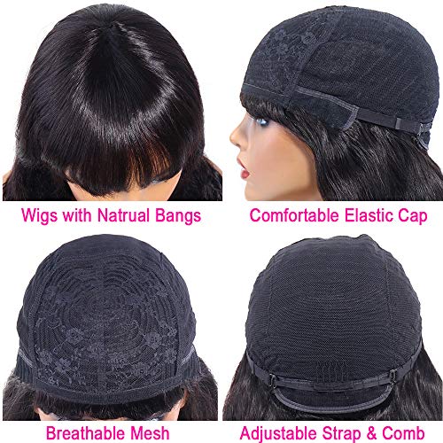 Body-Wave-Human-Hair-Wigs-with-Bangs-Brazilian-Virgin-Hair-Wigs-None-Lace-Front-Wigs-Glueless-Machine-Made-Wigs-for-Black-Women-150-Density-Natural-Color-22-Inch