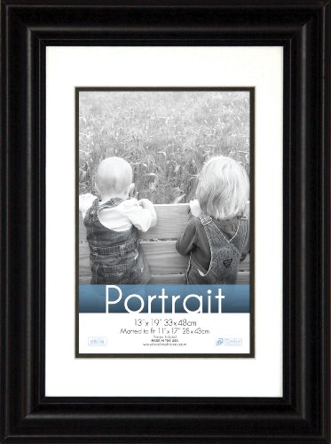 Timeless Frames 13x19 Inch Fits 11x17 Inch Photo Lauren Portrait Wall Frame, Black