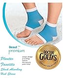 Plantar Fasciitis Shock Absorbing Heel Sleeve - Protective Moisturizing Gel Heel Cushion to Relieve Plantar Fasciitis, Heel Pain - Plantar Fasciitis Sock