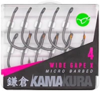 Korda Kamakura Wide Gape X Mirco Barbed Hooks 4 Pack