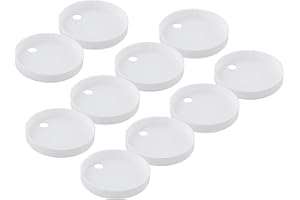 Toilet Seat Screw Cover, Plastic Toilet Hinge Cap, White Waterproof Bathroom Decorative Screw Caps for Toilet Seat Hinge, 50m