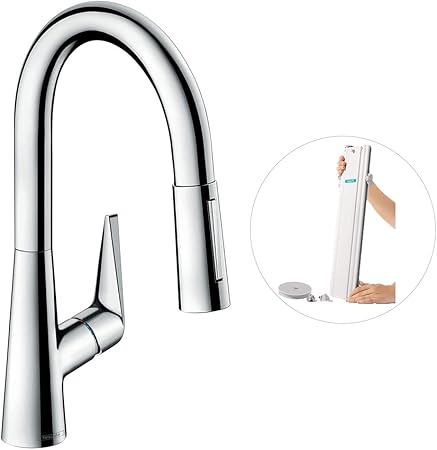 Hansgrohe Mitigeur Cuisine Avec Douchette Extractible Et Flexible Confort Hauteur 160 Mm Boite Chrome Amazon Fr Bricolage