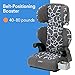 Cosco Pronto! Booster Car Seat for Children, Adjustable Headrest, Integrated Cup Holders, Kimba