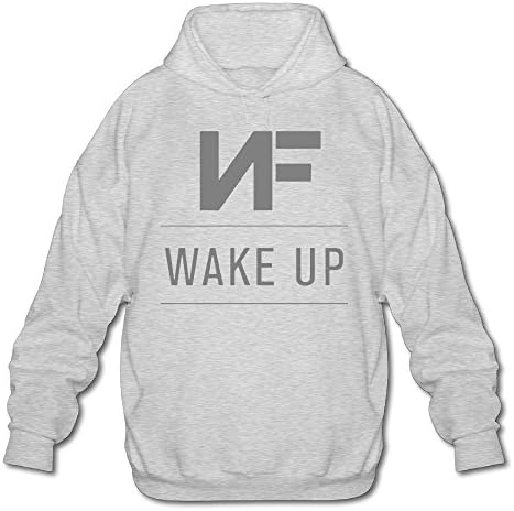 NF Wake Up Logo Hooded Sweatshirt For Men Ash