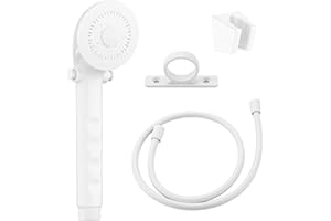 HANSENGROYI RV Shower Head with Hose, RV Outside Shower Parts with Pause Function, Outdoor Shower Replacement for RV, Camper, Van, Travel Trailer, Motorhome and Boat (White)