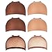 2pcs Brown Skin Tone Stocking Caps