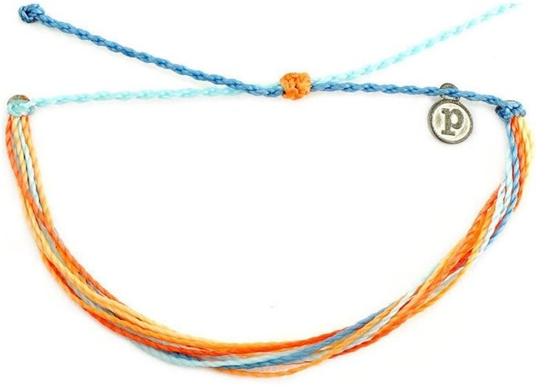 Pura Vida Jewelry Bracelets Bright Bracelet - 100% Waterproof and Handmade w/Coated Charm, Adjustable Band