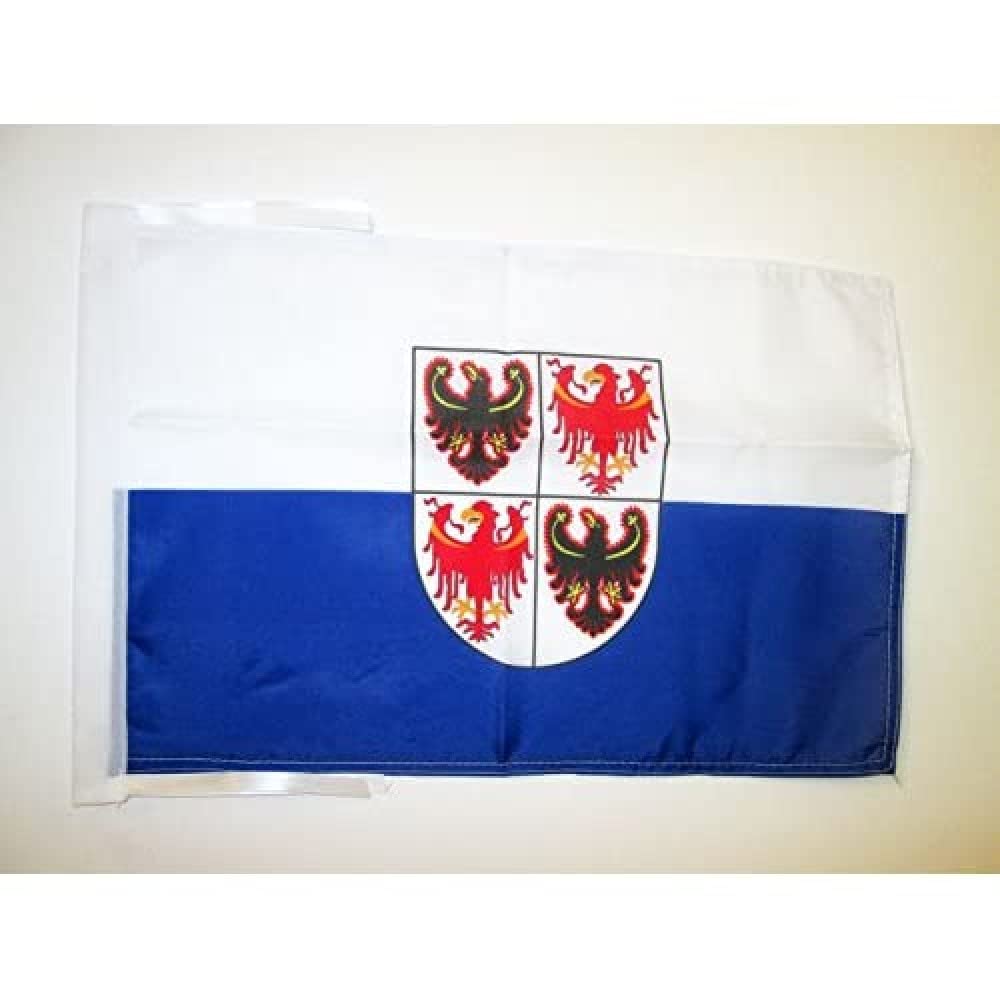 AZ FLAG - Trentino-Alto Adige Flag - 18'' x 12'' - 100% Polyester Italy - Italian Region Small Banner with Two Cords - Fade Resistant - Vivid Colors - 18x12 in - 45x30 Cm — image 1